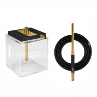Кальян Hoob - Atom Black / Gold 21см (Полный комплект)