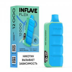 Электронная сигарета INFLAVE FLEX 12000 - Яблоко Энергетик