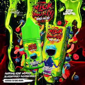 Жидкость Rick & Morty Bad Acid EXTRA HARD 30мл 20мг - Marmelade W.B.R. (Мармеладные червячки Голубика Малина)