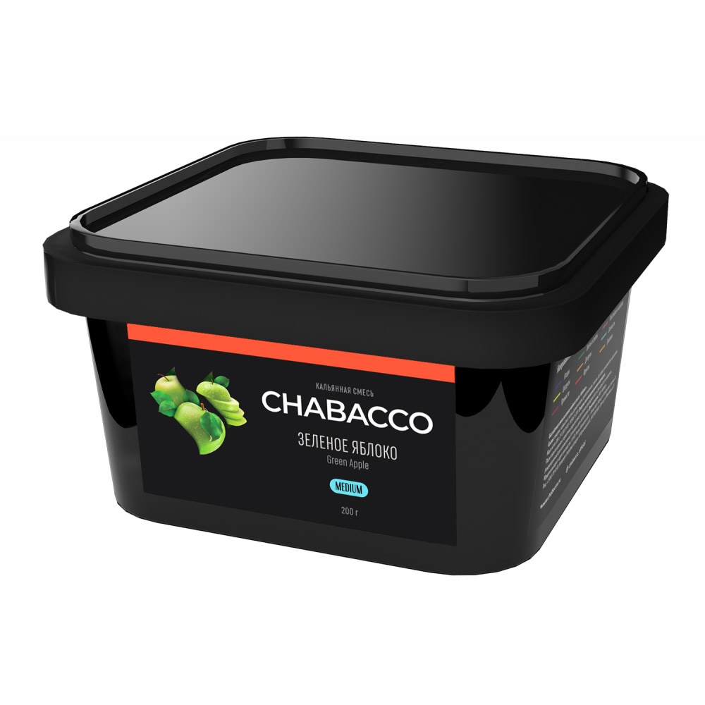 Смесь Chabacco MEDIUM 200г - Green Apple (Зеленое яблоко)